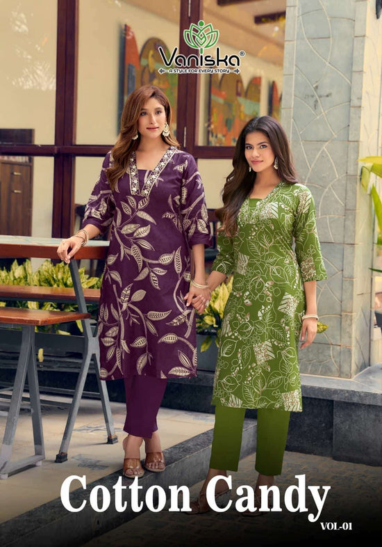 Vaniska Cotton Candy Vol 1 Cotton Kurti Pant Set
