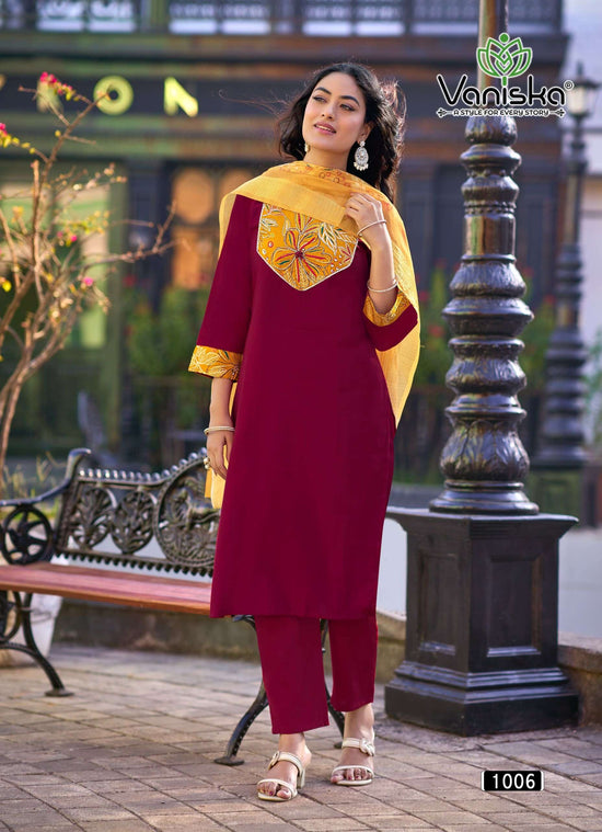 Vaniska Fashion Kasturi Vol - 1 1001 To 1006 Series Salwar Suit Set Wholesale Catalogue - Amrah Wholesale