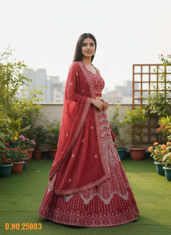 Varni Fabrics Zeeya Rooh Faux Georgette Embroidered Lehenga - Amrah Wholesale