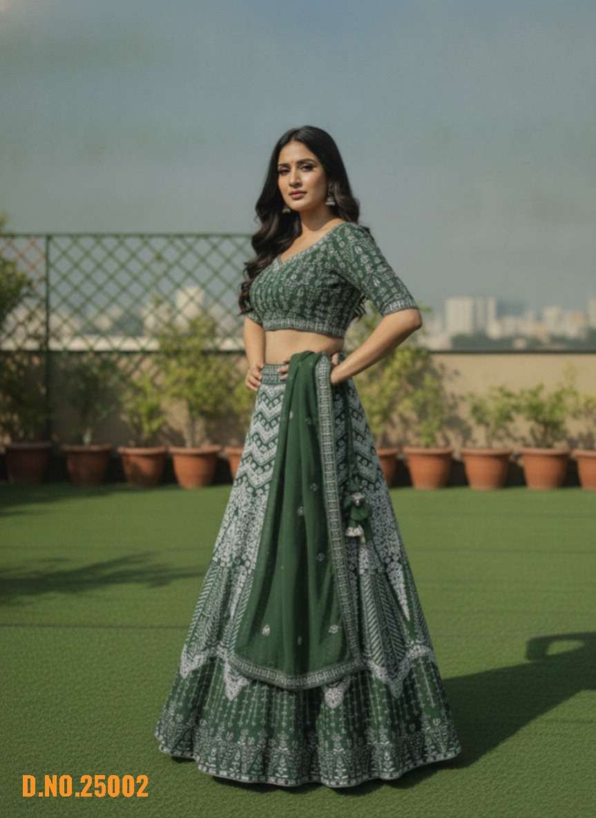 Varni Fabrics Zeeya Rooh Faux Georgette Embroidered Lehenga - Amrah Wholesale