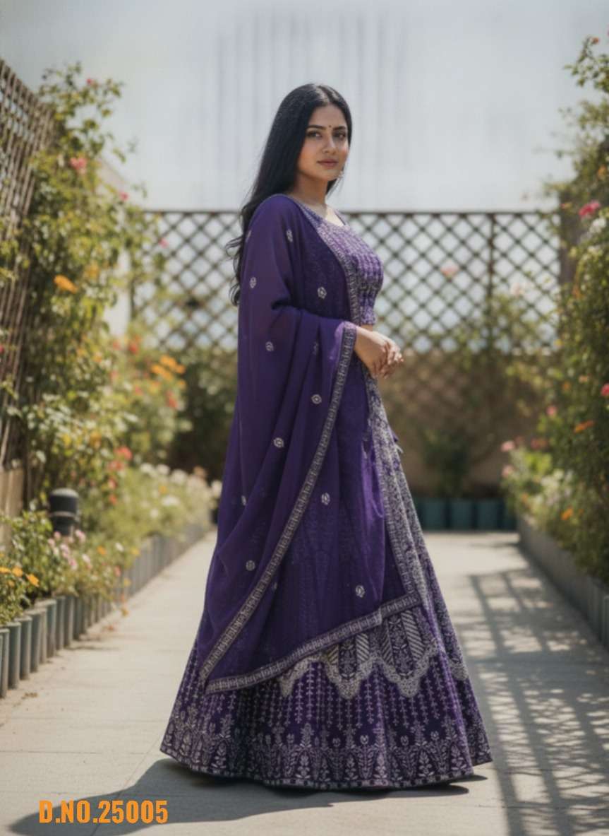 Varni Fabrics Zeeya Rooh Faux Georgette Embroidered Lehenga - Amrah Wholesale