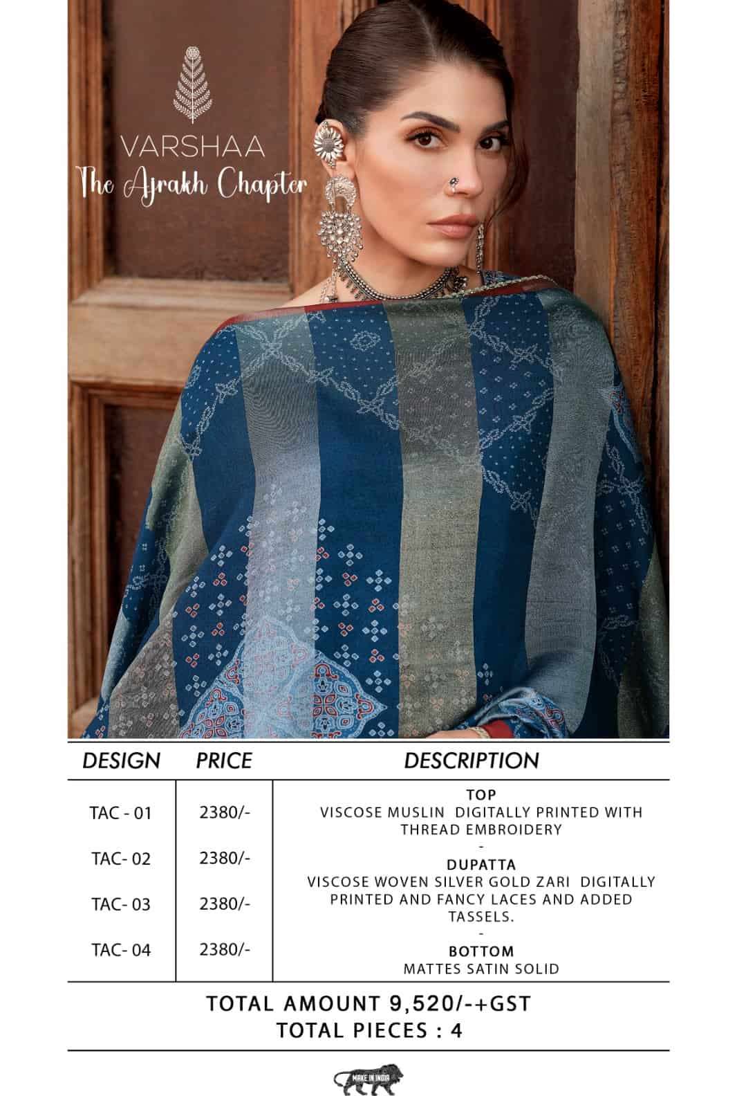 Varsha The Ajrakh Chapter Dress Material - Amrah Wholesale