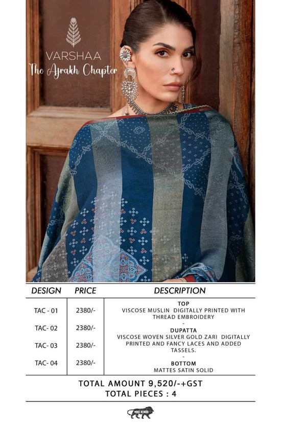 Varsha The Ajrakh Chapter Dress Material - Amrah Wholesale