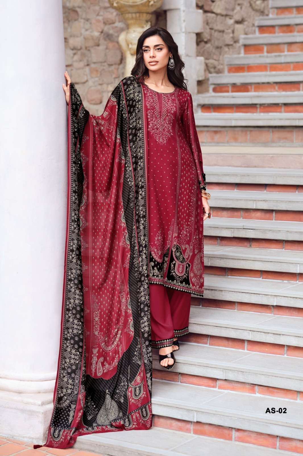 Varsha Arcis Viscose Muslin Dress Material - Amrah Wholesale