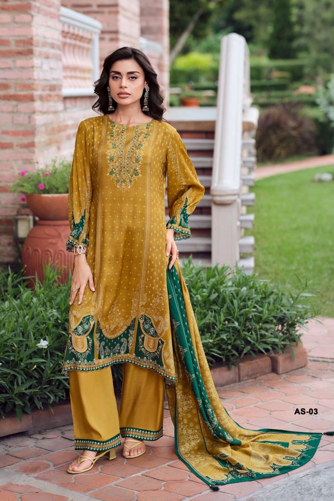 Varsha Arcis Viscose Muslin Dress Material - Amrah Wholesale