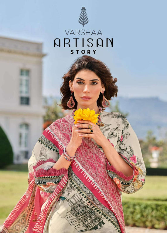 Varsha Fashion Artisan Story Premium Lawn Cotton Designer Salwar Suit Set