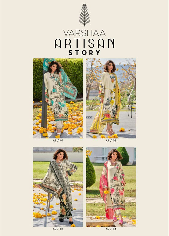 Varsha Fashion Artisan Story Premium Lawn Cotton Designer Salwar Suit Set