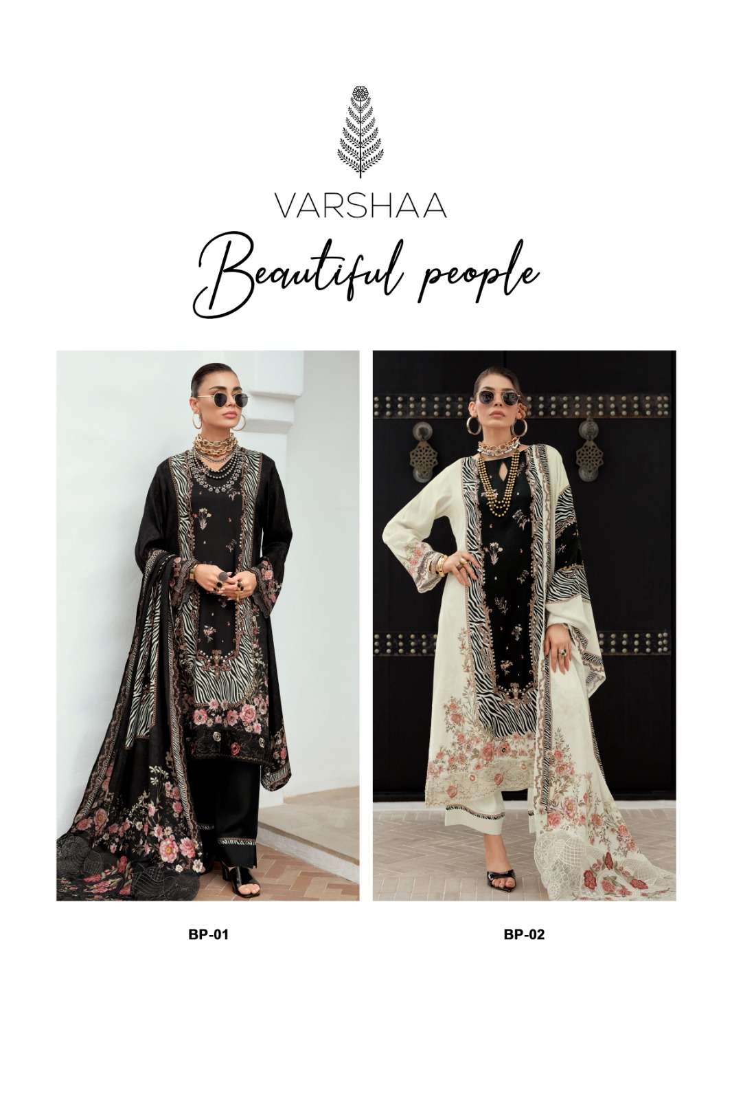 Varsha Beautiful People Muslin Embroidered Dress Material - Amrah Wholesale