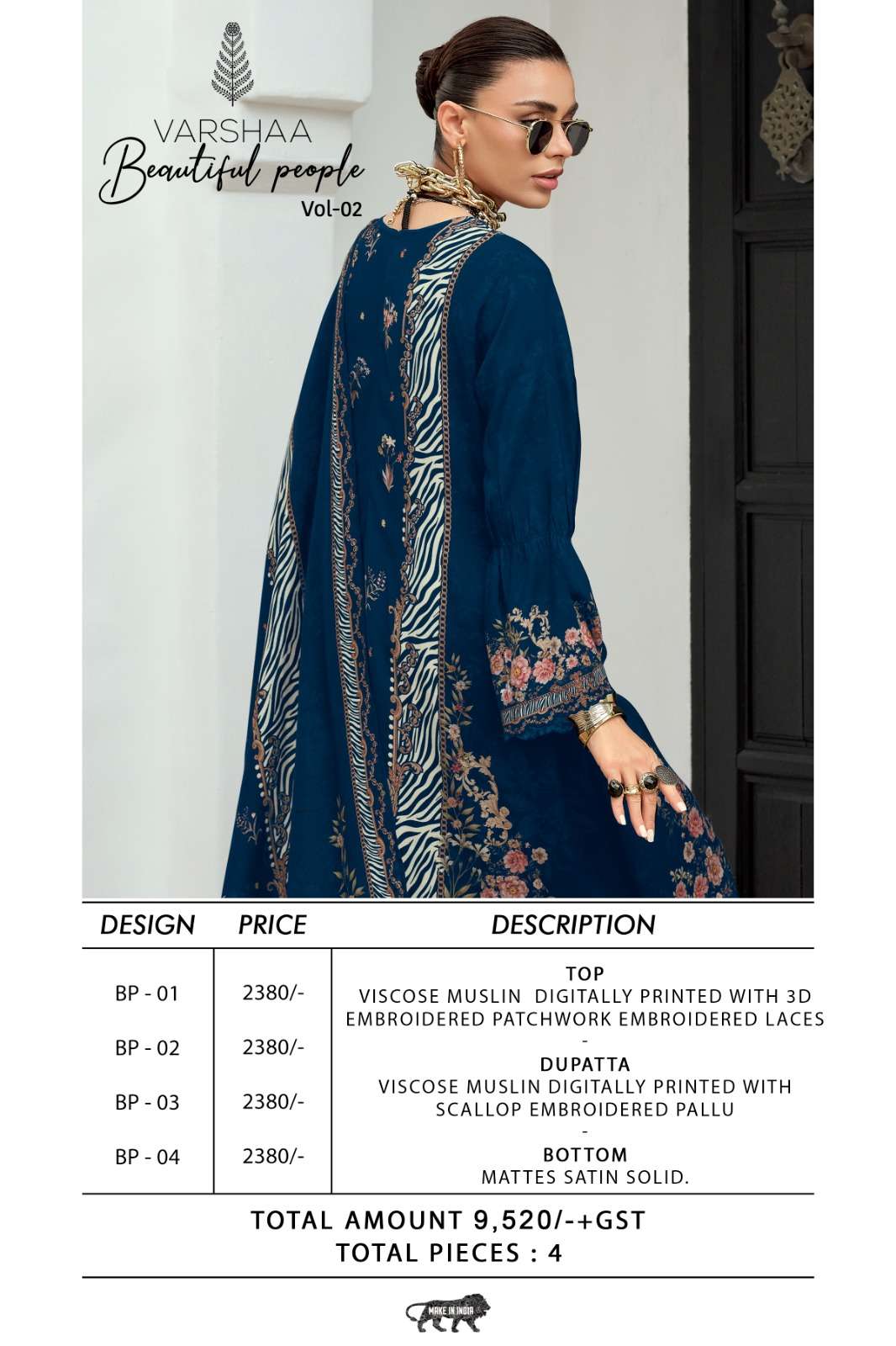 Varsha Fashion Beautiful People Vol 2 Viscose Muslin Designer Salwar Suit Set