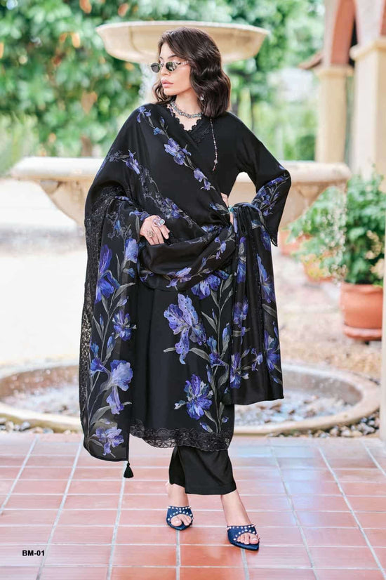 Varsha Black Majestic Premium Pashmina Dress Material