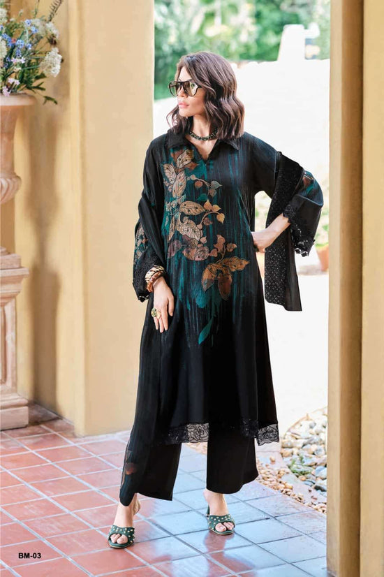 Varsha Black Majestic Premium Pashmina Dress Material