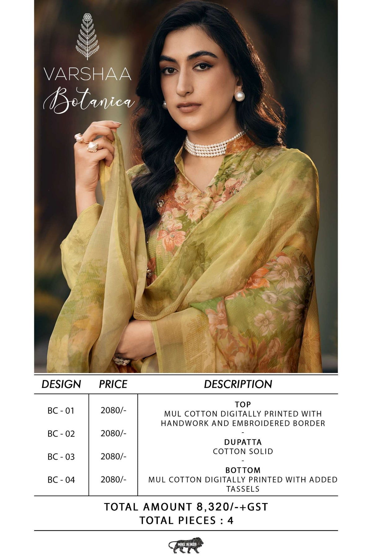 Varsha Fashion Botanica Mul Cotton Dress Material
