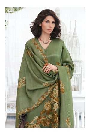 Varsha Fashion Botanical Archive Gajji Shimmer Satin Dress Material
