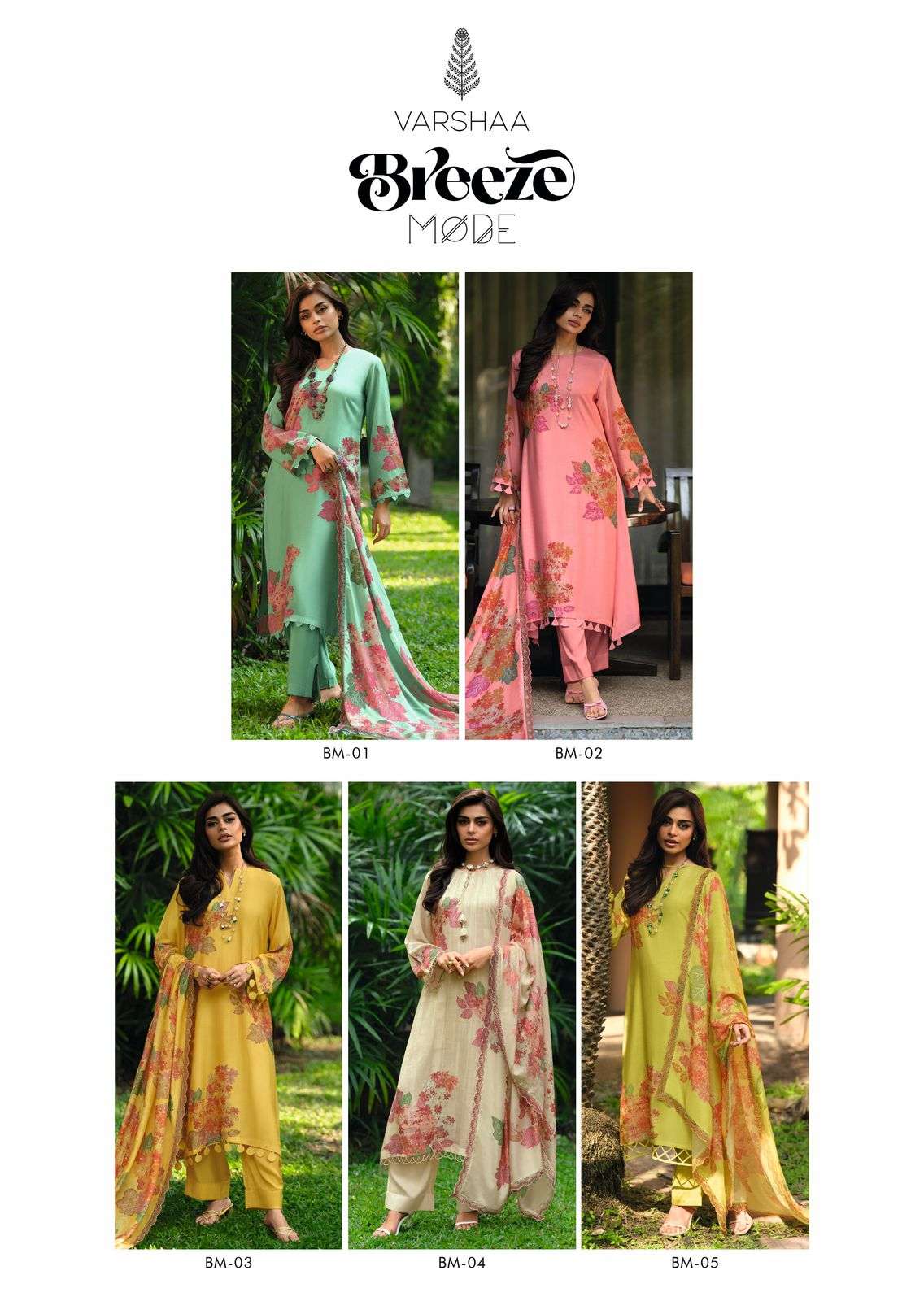 Varsha Fashion Breeze Mode Viscose Muslin Designer Salwar Suit Set