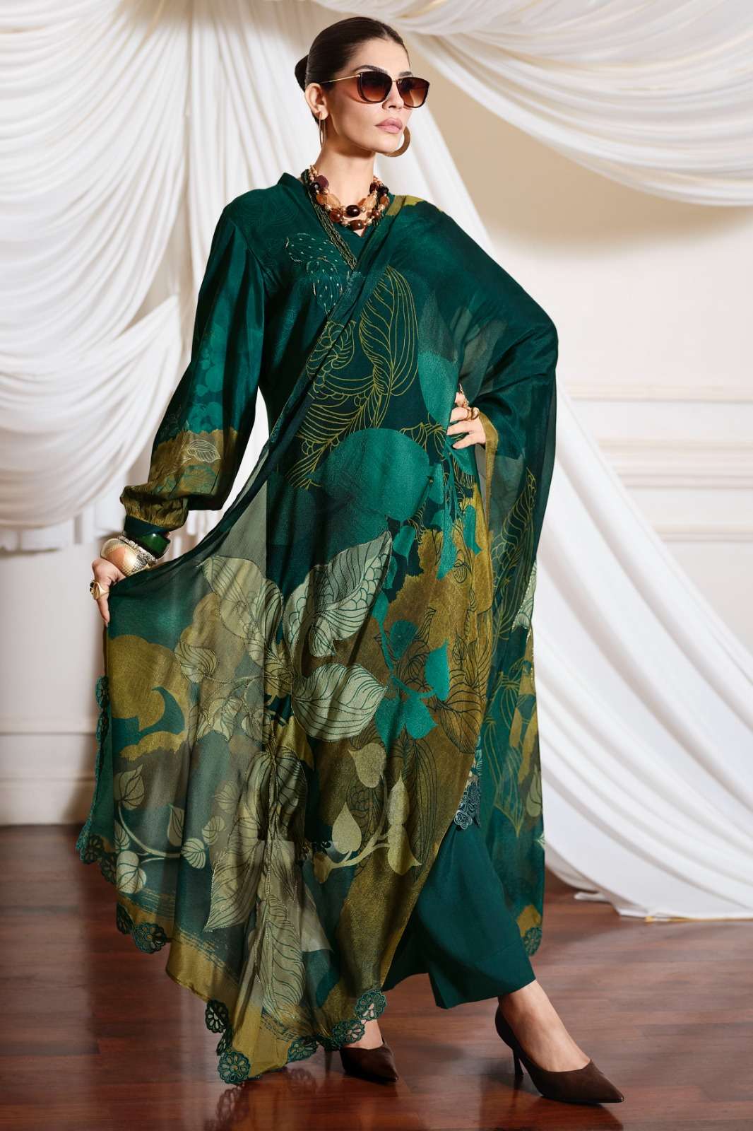 Varsha Canvas Muslin Dress Material - Amrah Wholesale