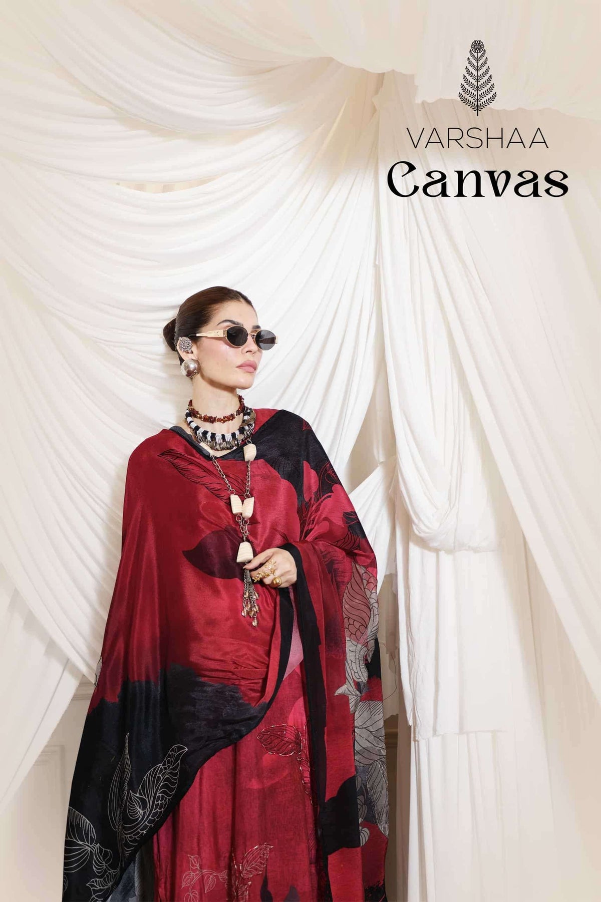 Varsha Canvas Muslin Dress Material - Amrah Wholesale
