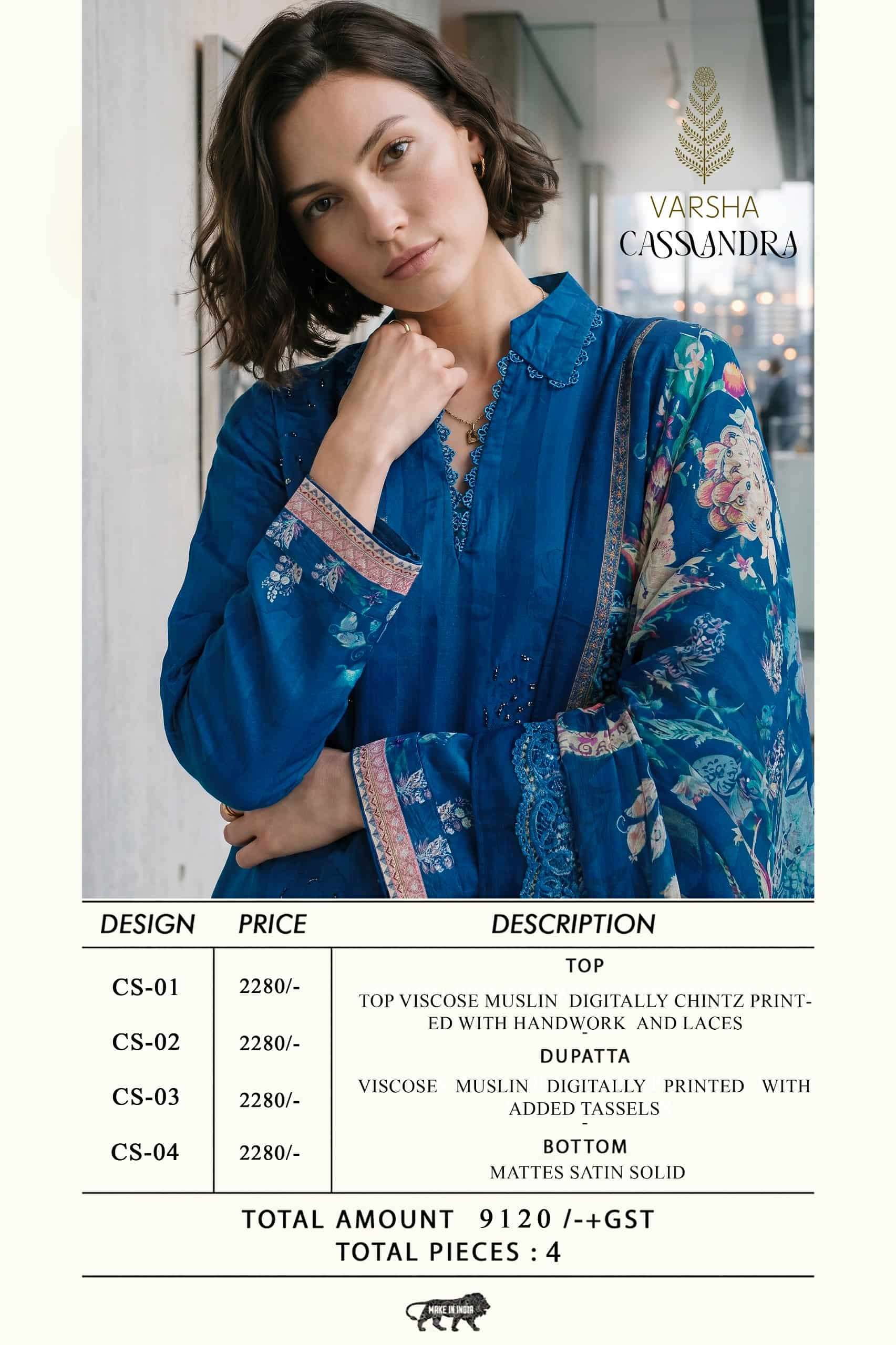 Varsha Fashion Cassandra Viscose Muslin Dress Material