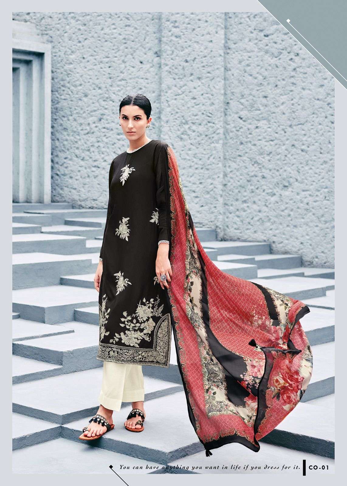 Varsha Fashion Chroma Viscose Muslin Embroidered Salwar Suit Set