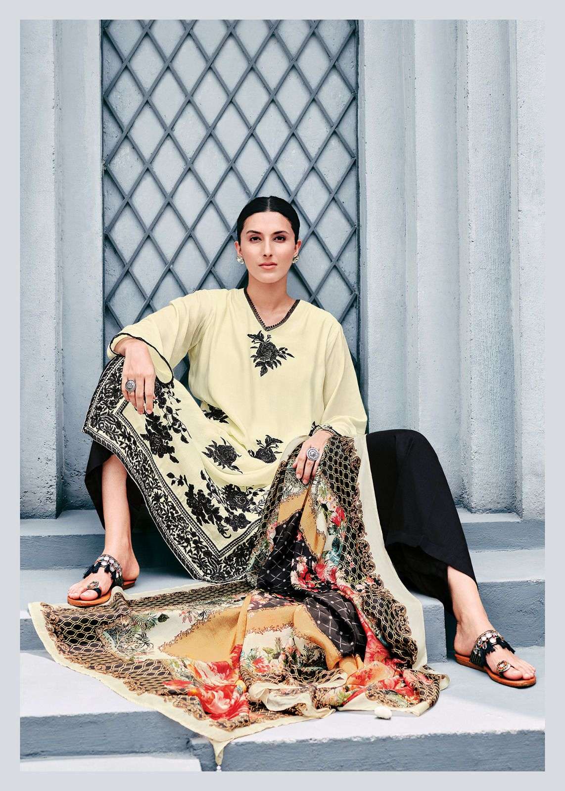 Varsha Fashion Chroma Viscose Muslin Embroidered Salwar Suit Set