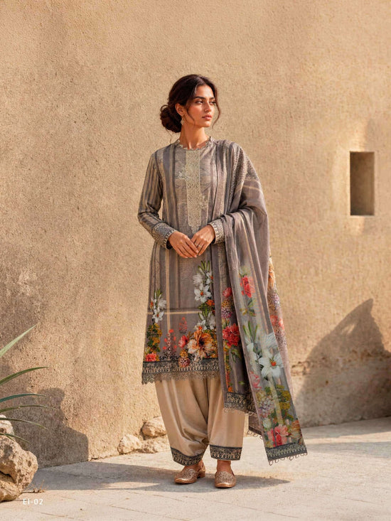 Varsha Elan E Ishq Chapter 2 Viscose Muslin Dress Material - Amrah Wholesale