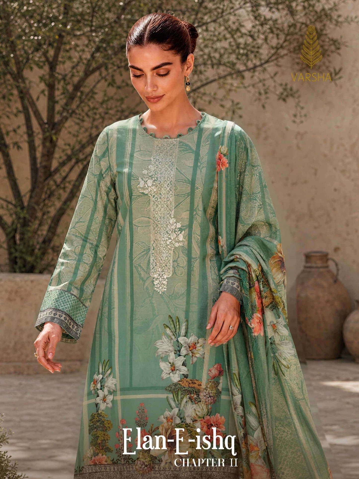 Varsha Elan E Ishq Chapter 2 Viscose Muslin Dress Material