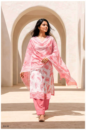 Varsha Fashion Estella Cotton Printed Embroidered Dress Material - Amrah Wholesale