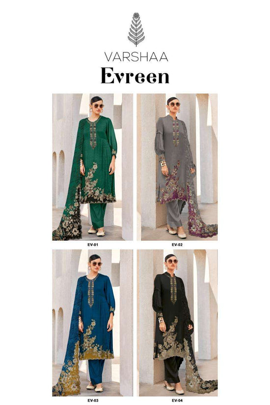Varsha Fashion Evreen Muslin Dress Material Wholesale - Amrah Wholesale