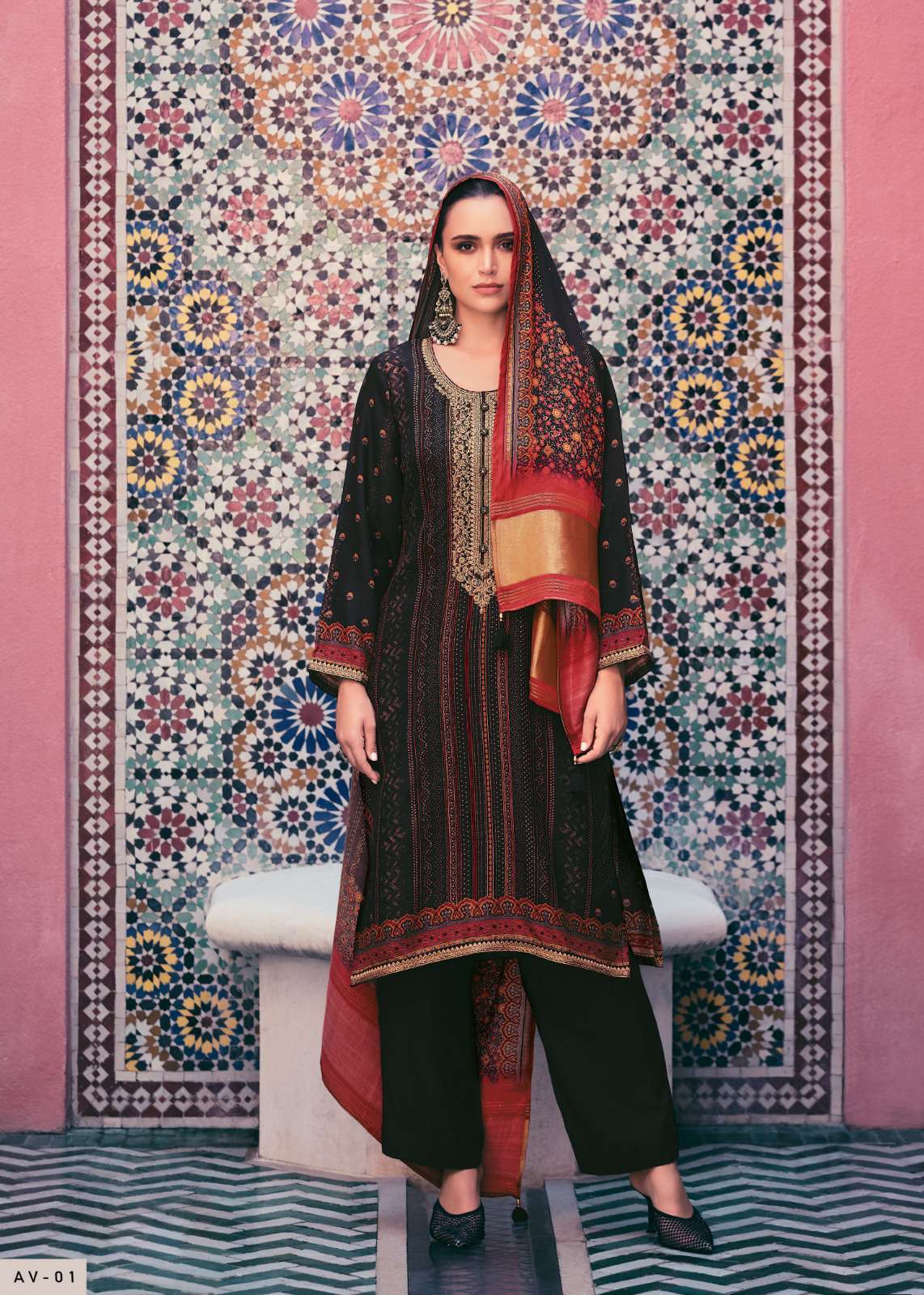 Varsha Fashion Anvika Russian Silk Designer Dress Material - Amrah Wholesale