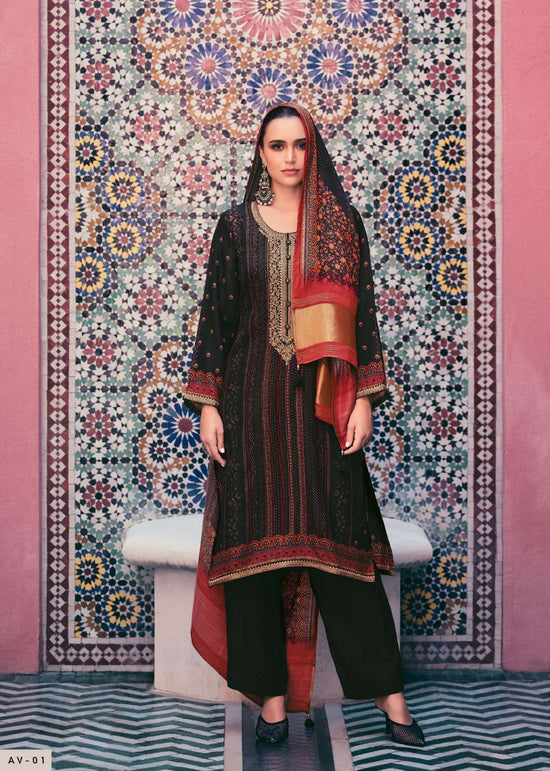 Varsha Fashion Anvika Russian Silk Designer Dress Material - Amrah Wholesale