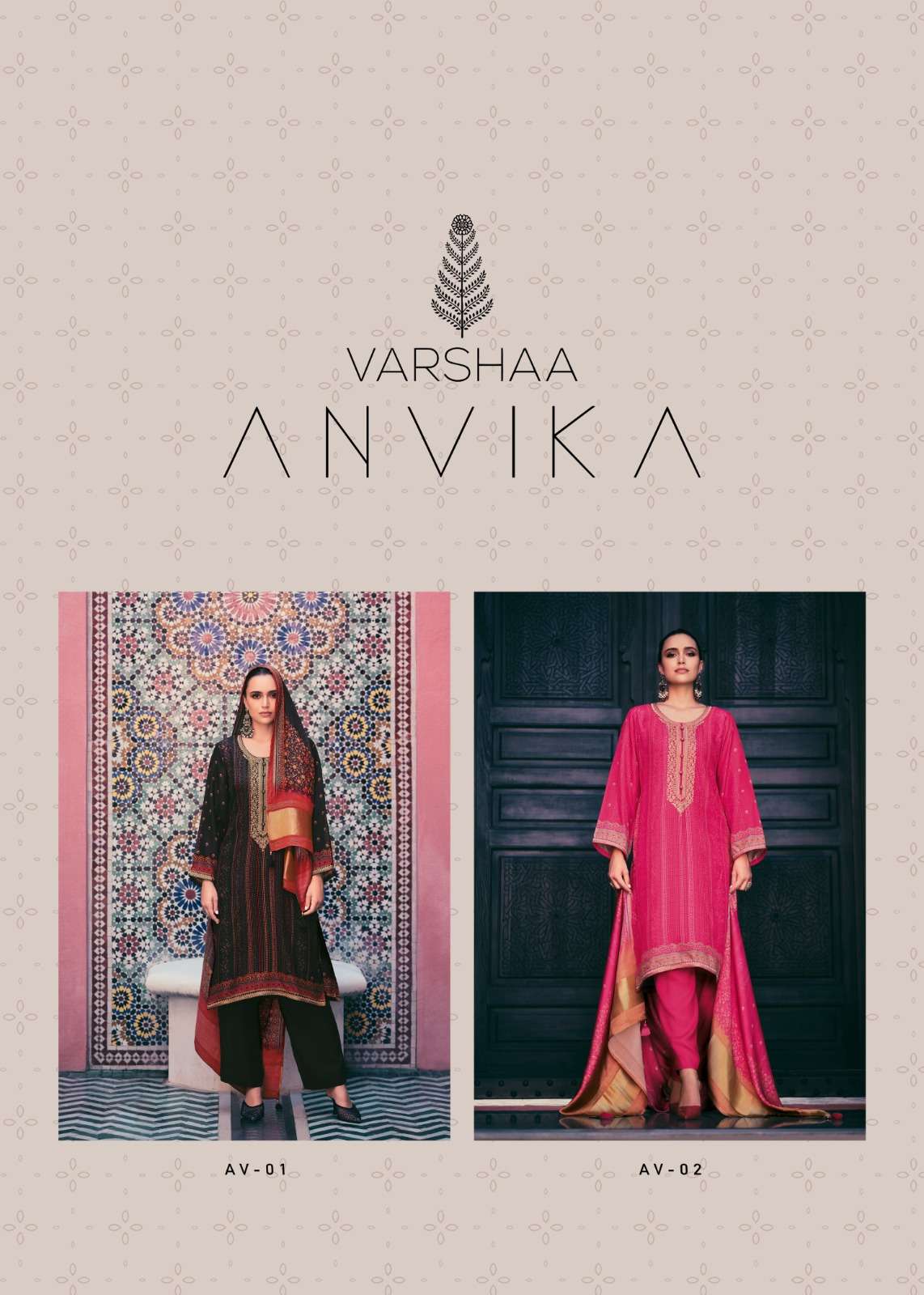 Varsha Fashion Anvika Russian Silk Designer Dress Material - Amrah Wholesale