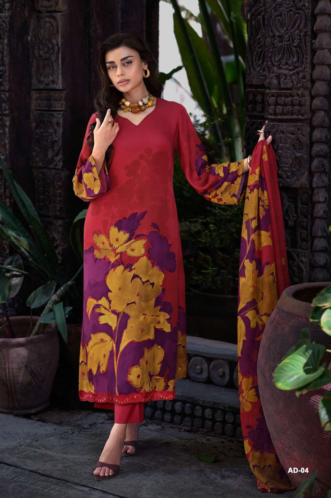 Varsha Fashion Arcadia Viscose Muslin Digital Printed Dress Material - Amrah Wholesale