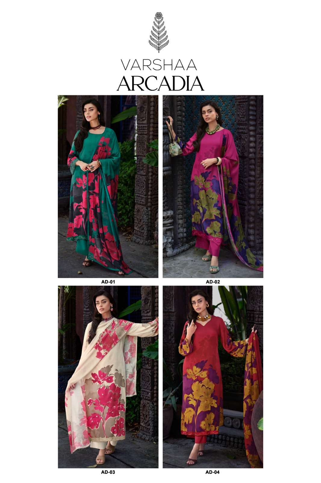 Varsha Fashion Arcadia Viscose Muslin Digital Printed Dress Material - Amrah Wholesale