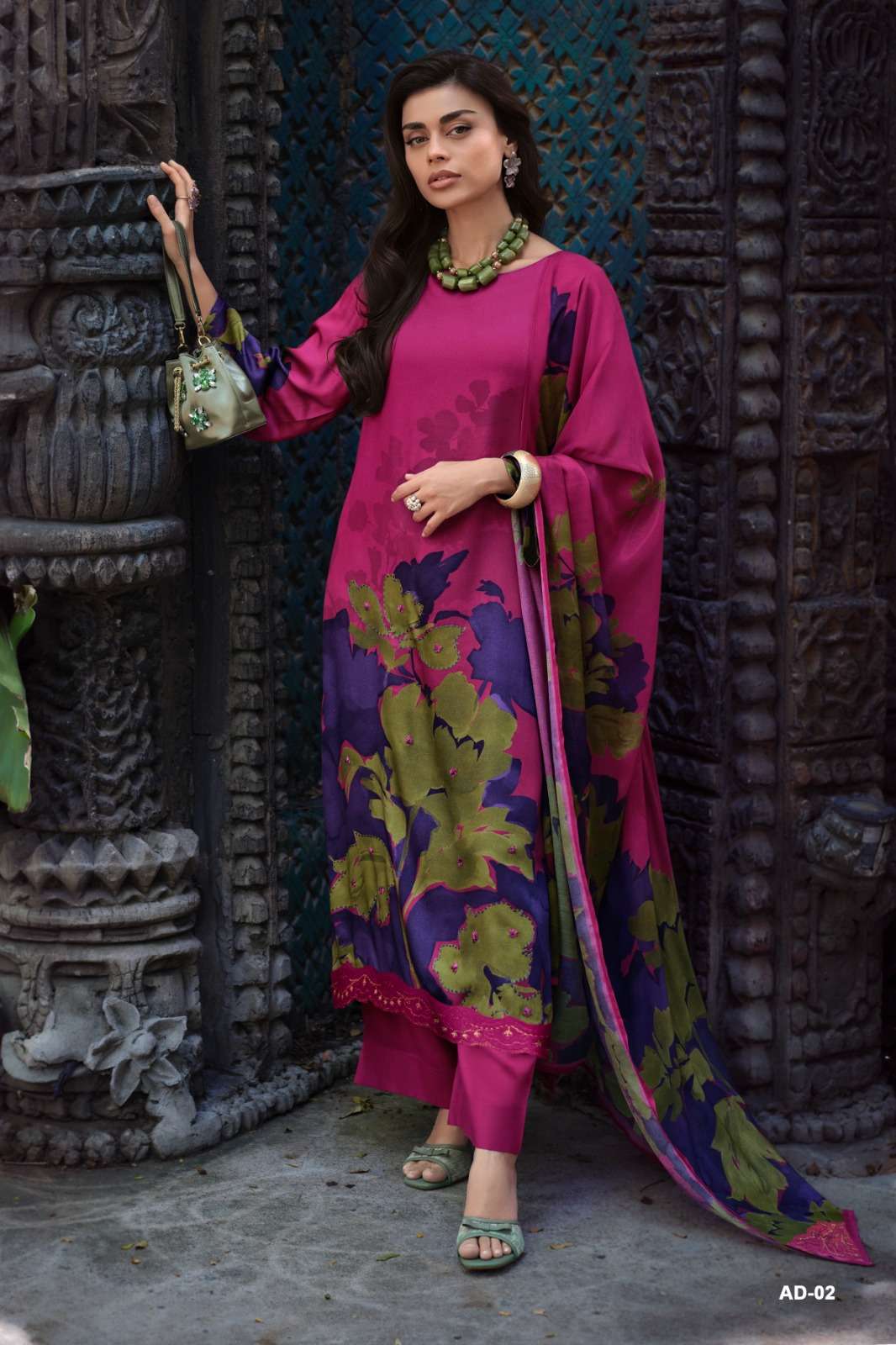Varsha Fashion Arcadia Viscose Muslin Digital Printed Dress Material - Amrah Wholesale