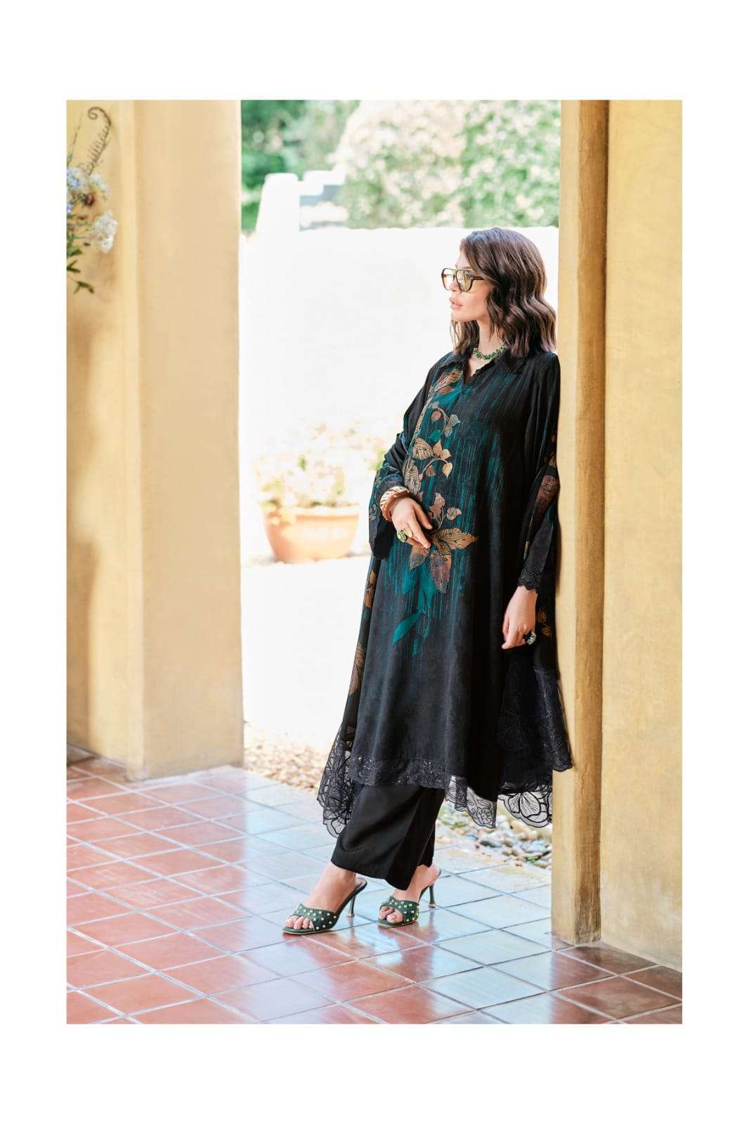 Varsha Fashion Ash Viscose Digital Print Dress Material - Amrah Wholesale