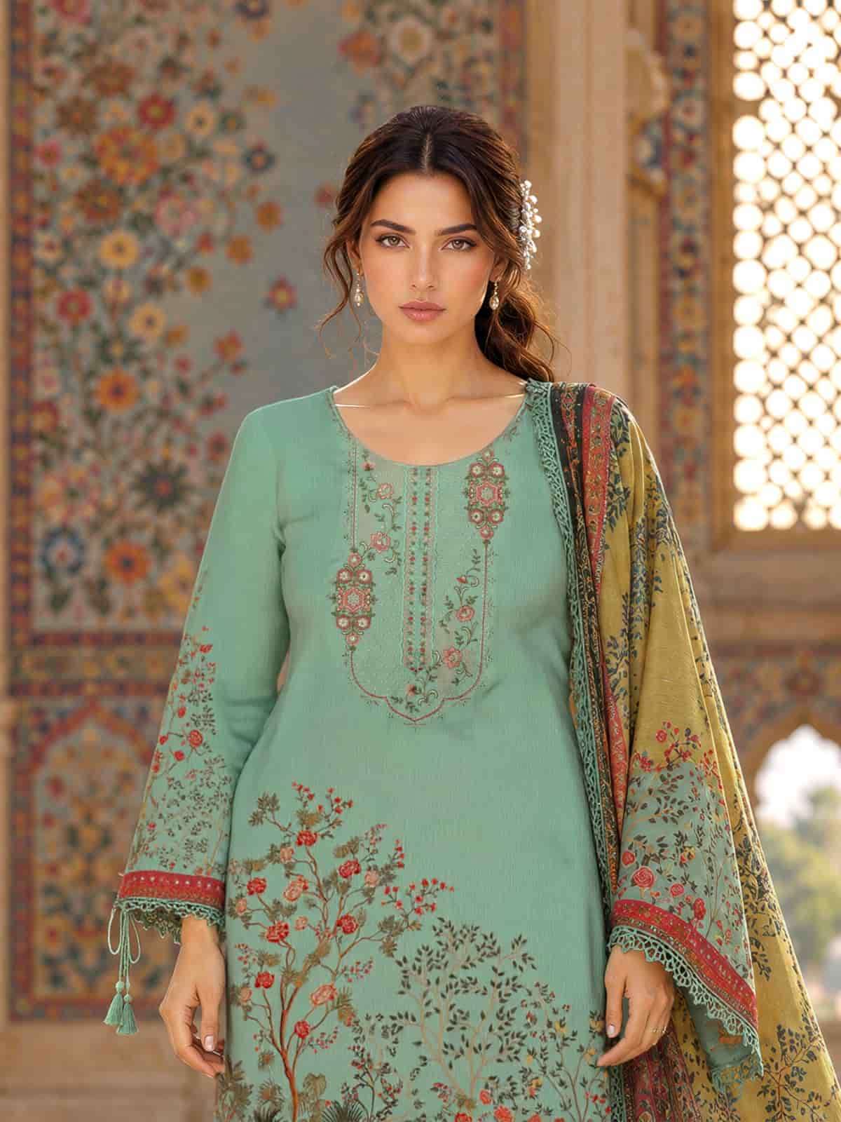 Varsha Fashion Bagh E Gul Pashmina Dress Material