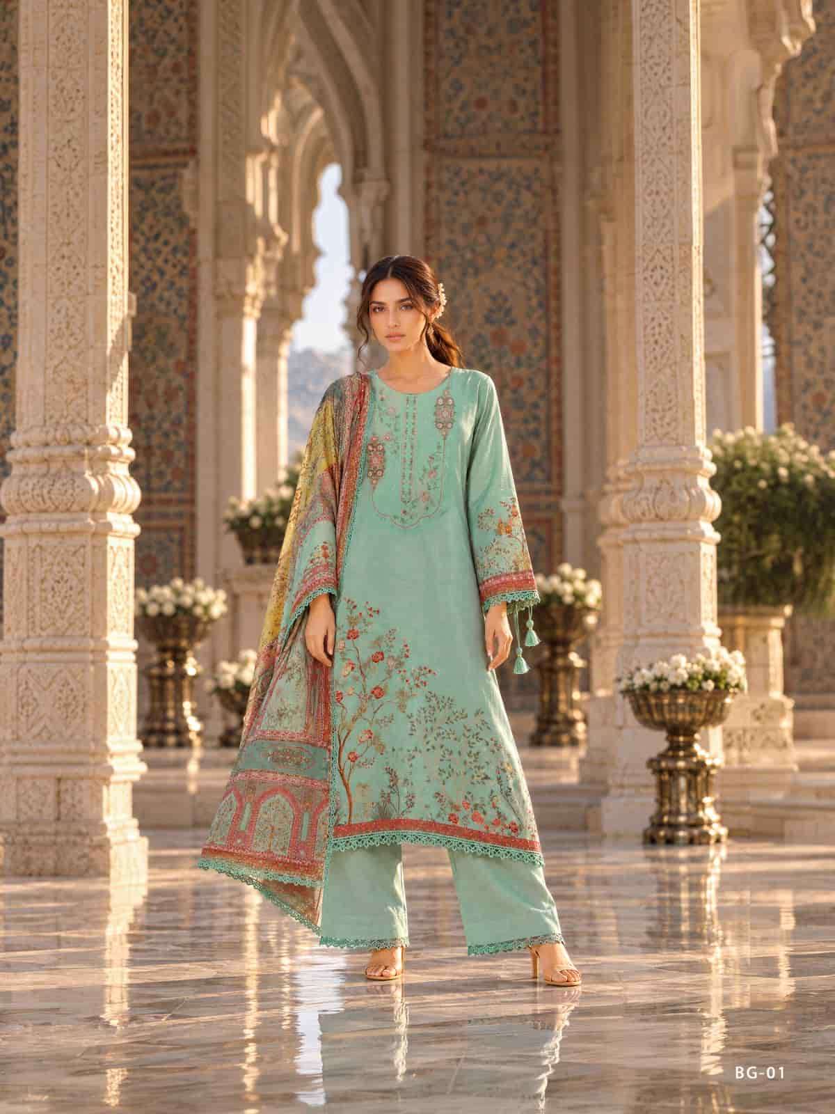 Varsha Fashion Bagh E Gul Pashmina Dress Material