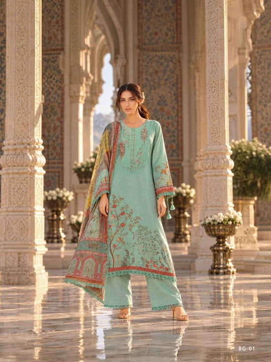 Varsha Fashion Bagh E Gul Pashmina Dress Material