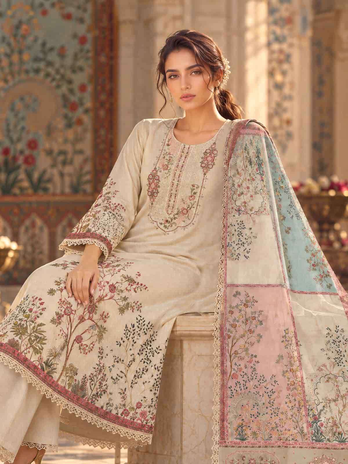 Varsha Fashion Bagh E Gul Pashmina Dress Material