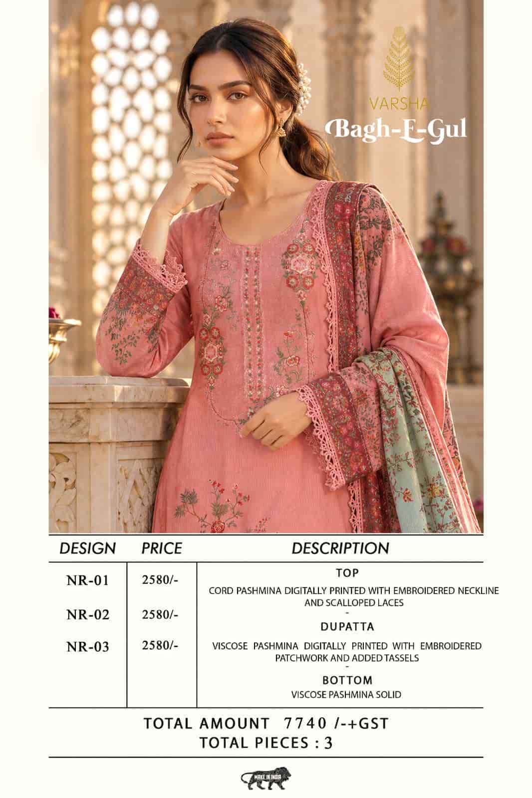Varsha Fashion Bagh E Gul Pashmina Dress Material