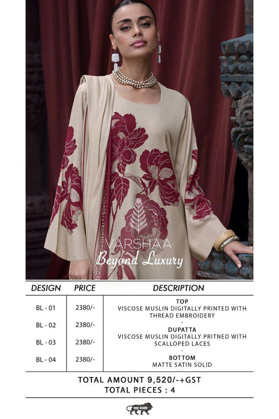 Varsha Fashion Beyond Luxury Viscose Muslin Dress Material