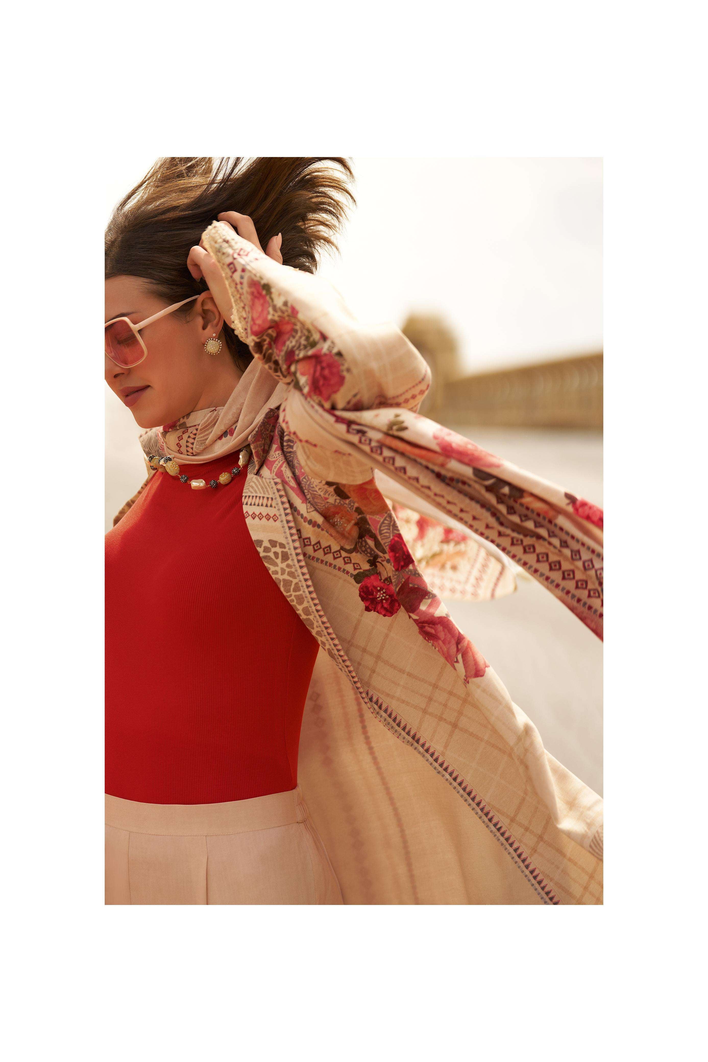 Varsha Fashion Blossom Aura Viscose Pashmina Dress Material