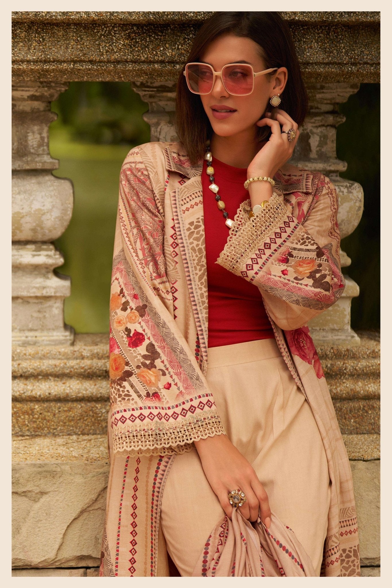 Varsha Fashion Blossom Aura Viscose Pashmina Dress Material - Amrah Wholesale