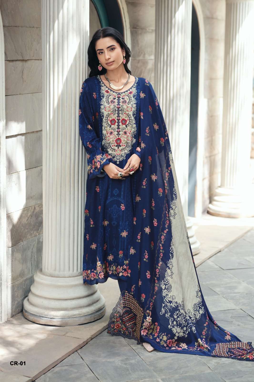Varsha Fashion Clara Viscose Muslin Embroidered Salwar Suit Set Wholesale - Amrah Wholesale