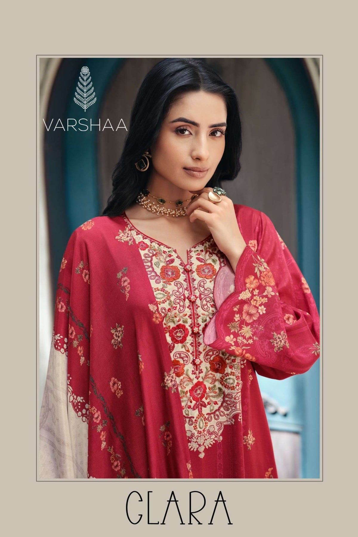 Varsha Fashion Clara Viscose Muslin Embroidered Salwar Suit Set Wholesale - Amrah Wholesale