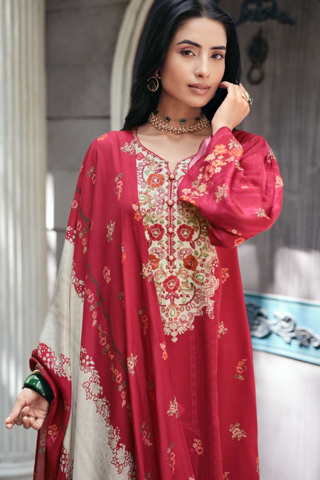 Varsha Fashion Clara Viscose Muslin Embroidered Salwar Suit Set Wholesale - Amrah Wholesale