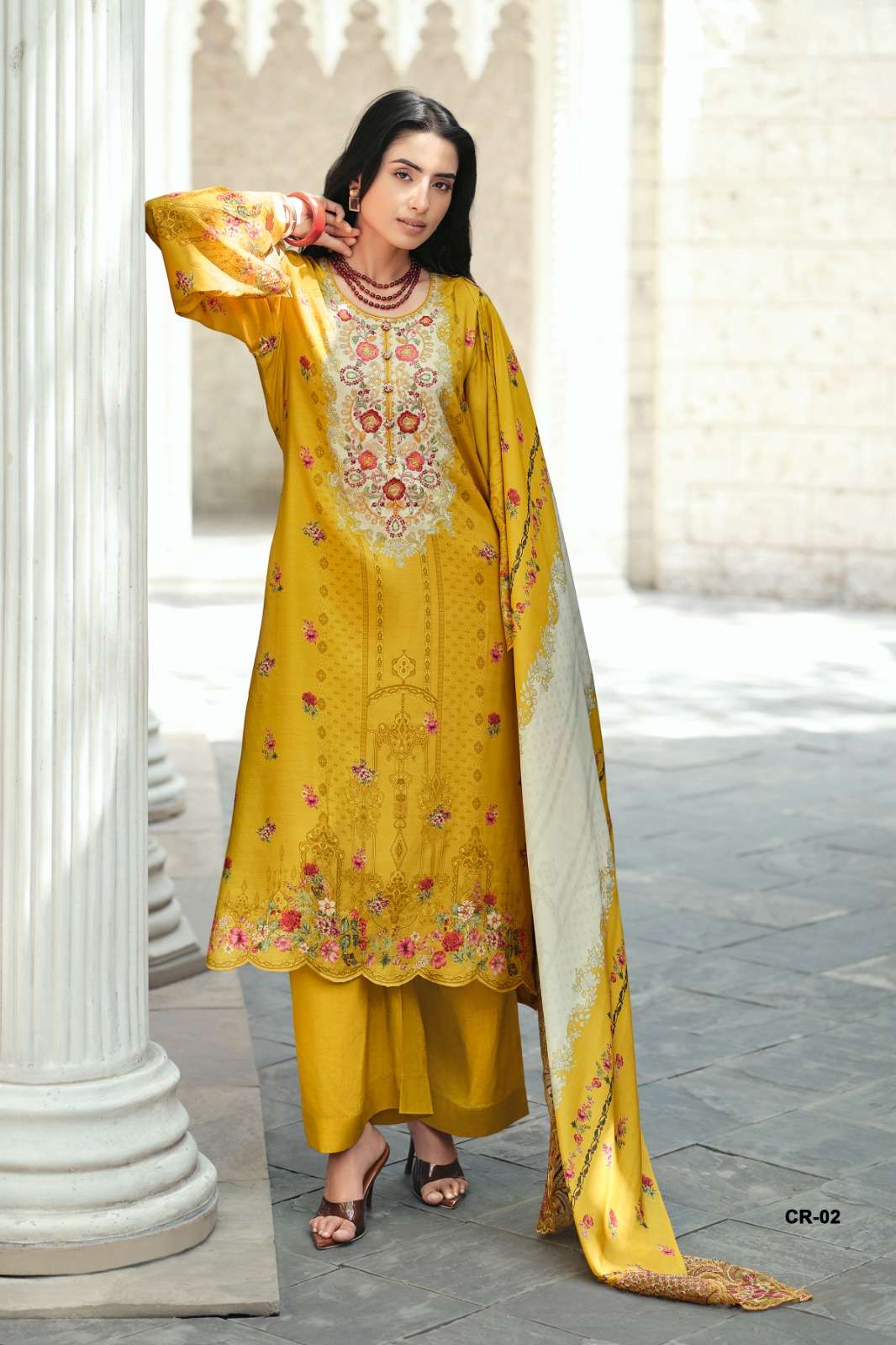 Varsha Fashion Clara Viscose Muslin Embroidered Salwar Suit Set Wholesale - Amrah Wholesale