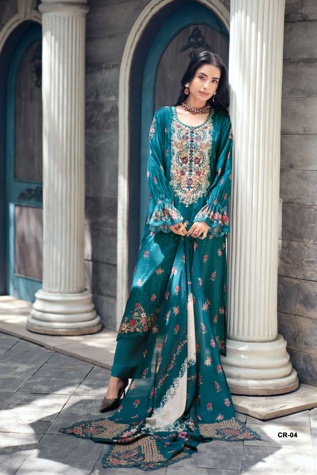 Varsha Fashion Clara Viscose Muslin Embroidered Salwar Suit Set Wholesale - Amrah Wholesale