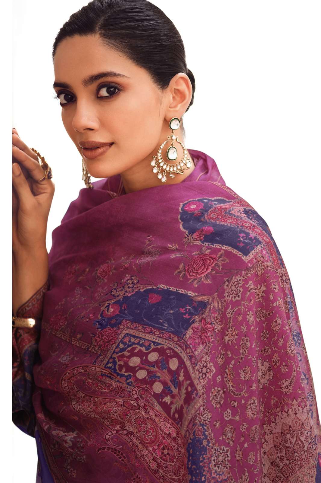 Varsha Fashion Crimson Premium Silk Satin Dress Material - Amrah Wholesale