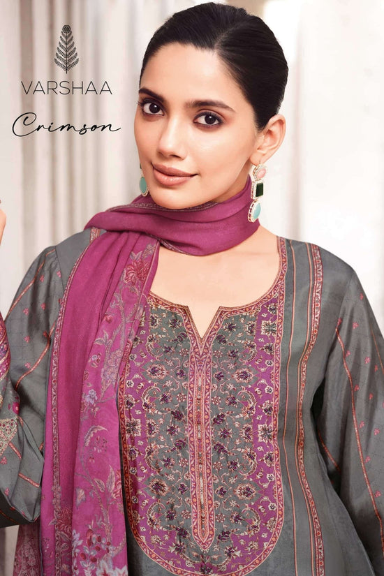 Varsha Fashion Crimson Premium Silk Satin Dress Material - Amrah Wholesale
