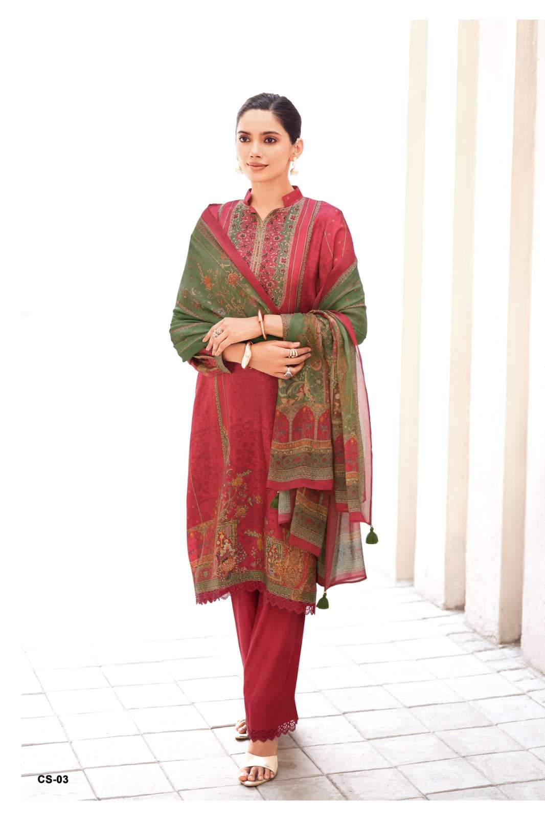 Varsha Fashion Crimson Premium Silk Satin Dress Material - Amrah Wholesale